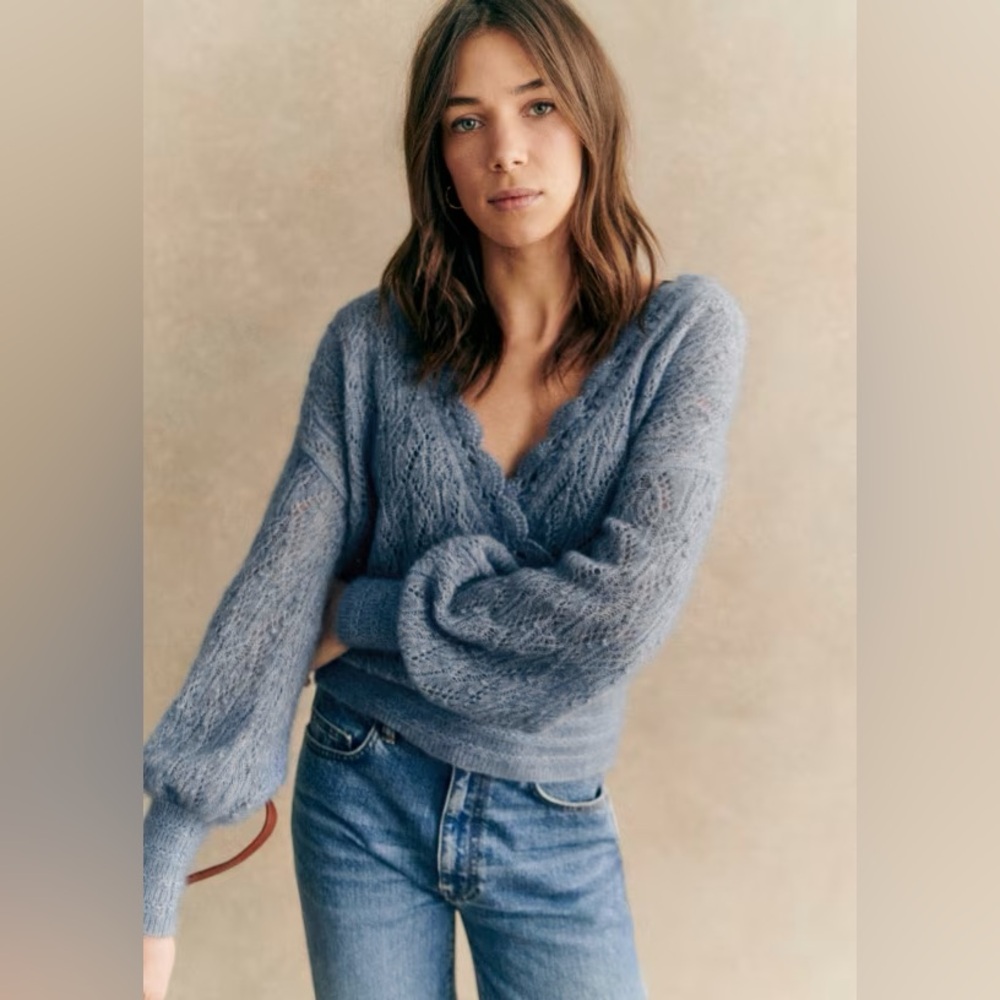 Sezane Nathalia Jumper Ice Blue